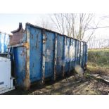ROLLONOFF TYPE BIG HOOK 40 YARD WASTE BIN WITH FULL WIDTH REAR DOOR. DIRECT FROM LOCAL COMPANY.