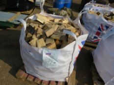 LARGE BULK BAG CONTAINING HARDWOOD FIREWOOD LOGS. ....THIS LOT IS SOLD UNDER THE AUCTIONEERS MARGIN