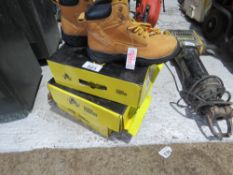 4 PAIRS OF WORK BOOTS.