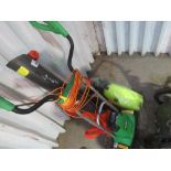 ELECTRIC LAWN VAC, ROTORVATOR AND UNUSED SPRAYER. THIS LOT IS SOLD UNDER THE AUCTIONEERS MARGIN S