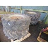 4NO 480/70R28 AGRICULTURAL TRACTOR WHEELS AND TYRES ON 10 STUD RIMS.