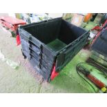 4NO HEAVY DUTY FOLDING LID STORAGE BOXES.....THIS LOT IS SOLD UNDER THE AUCTIONEERS MARGIN SCHEME, T