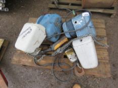 2NO DEMAG ELECTRIC CHAIN HOISTS WITH REMOTE CONTROL LEAD.
