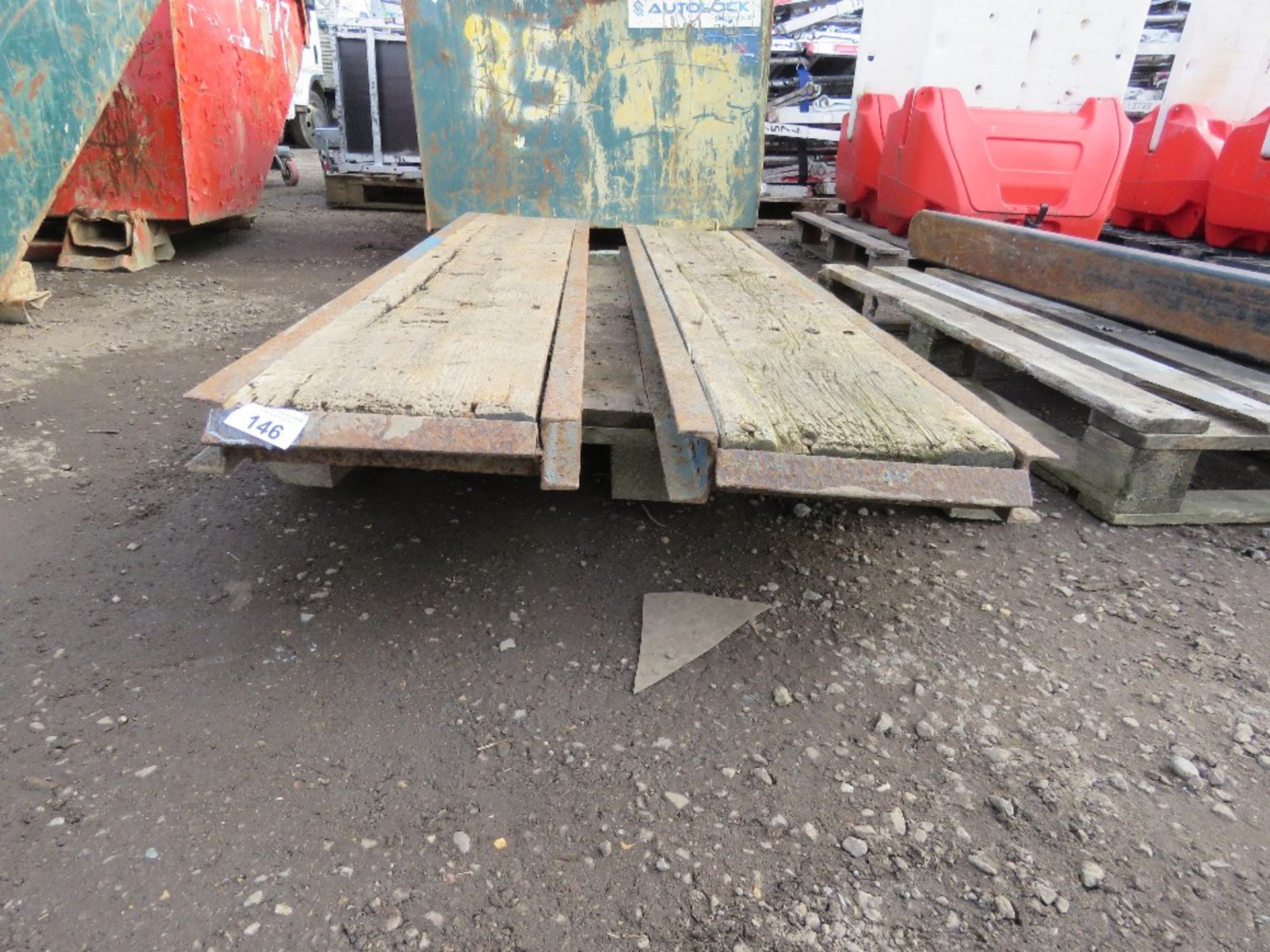 PAIR OF METAL FRAMED LOADING RAMPS 6FT LENGTH APPROX. - Image 2 of 4