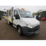 IVECO 35S13 TRAFFIC MANAGEMENT 3.5 TONNE DROP SIDE TRUCK REG: PO12 BBE. WITH V5 AND MOT UNTIL 26/04/