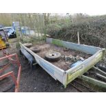 INDESPENSION CHALLENGER TWIN AXLED CHASSIS TRAILER WITH FULL WIDTH RERA RAMP, SPARES/REPAIR.