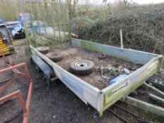 INDESPENSION CHALLENGER TWIN AXLED CHASSIS TRAILER WITH FULL WIDTH RERA RAMP, SPARES/REPAIR.