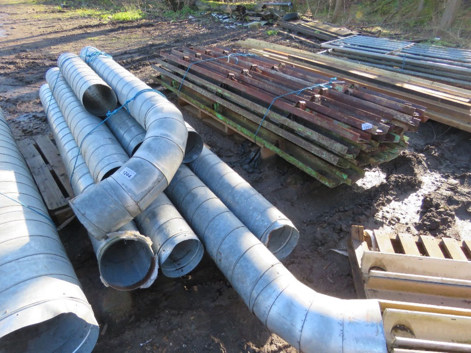 QUANTITY OF STEEL DUCTING TUBES, 8" APPROX DIAMETER.