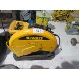 DEWALT 240VOLT METAL CUTTING CROSS CUT SAW. DIRECT FROM LOCAL RETIRING BUILDER. THIS LOT IS SOL