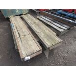 PAIR OF METAL FRAMED LOADING RAMPS 6FT LENGTH APPROX.