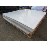 LARGE PALLET OF WORKTOP FACING SHEETS 3MM THICK 1.68M X 1.27M APPROX. LIKE FORMICA.