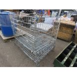 2 X METAL MESH SIDED FOLDING PALLET CAGES.....THIS LOT IS SOLD UNDER THE AUCTIONEERS MARGIN SCHEME,