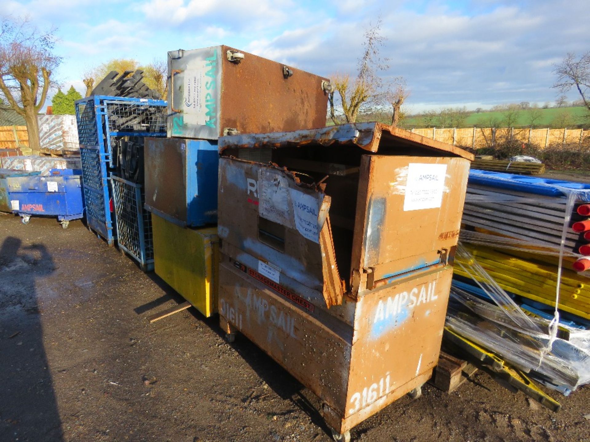 4 X METAL TOOL BOXES, NO KEYS.. SOURCED FROM COMPANY LIQUIDATION.