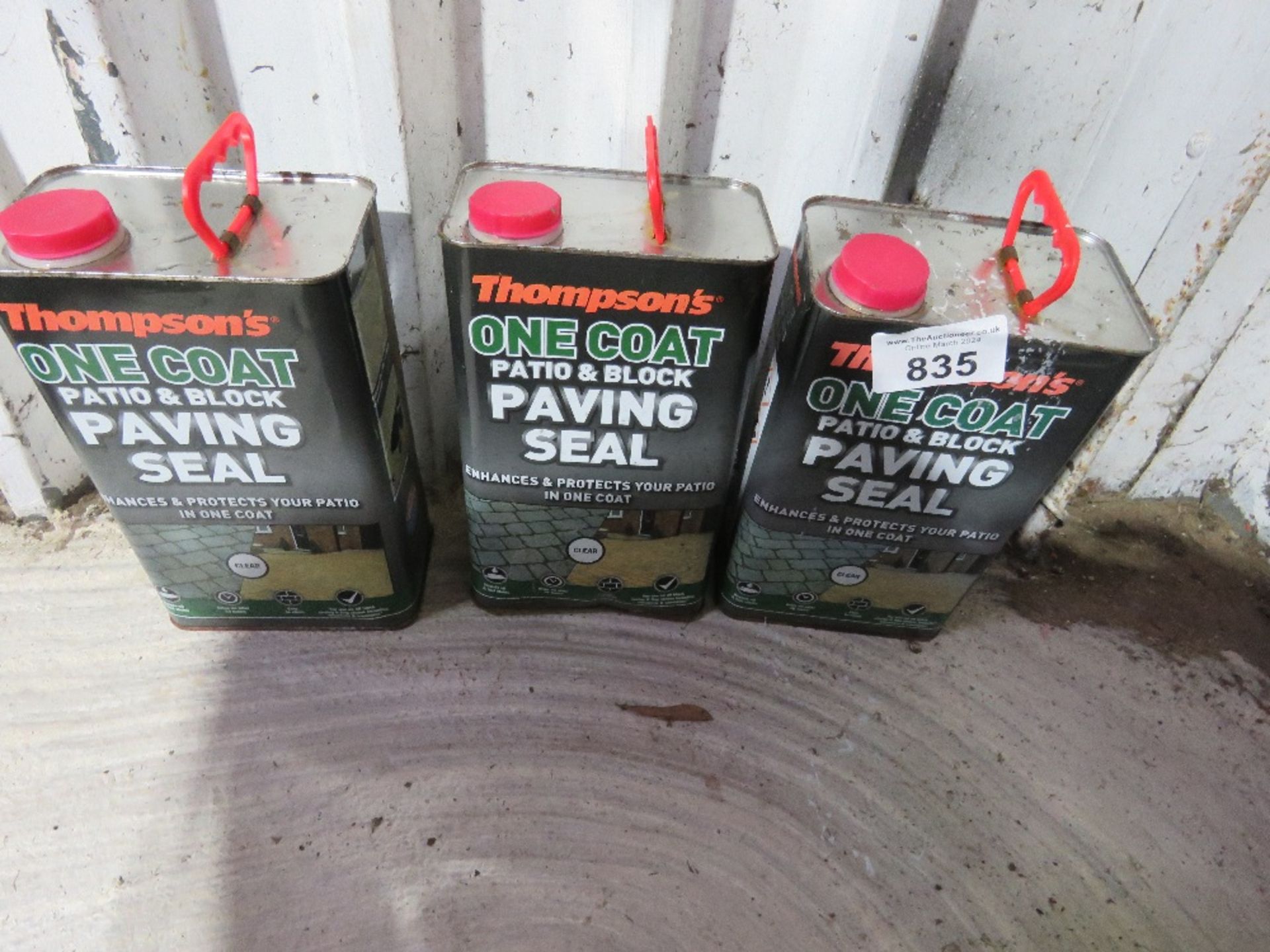3NO TINS OF PAVING SEAL FLUID.....THIS LOT IS SOLD UNDER THE AUCTIONEERS MARGIN SCHEME, THEREFORE NO