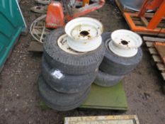 PALLET OF TRAILER WHEELS AND TYRES.