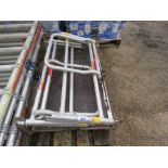 ALUMINIUM STEP UP WORK PLATFORM. THIS LOT IS SOLD UNDER THE AUCTIONEERS MARGIN SCHEME, THEREFORE