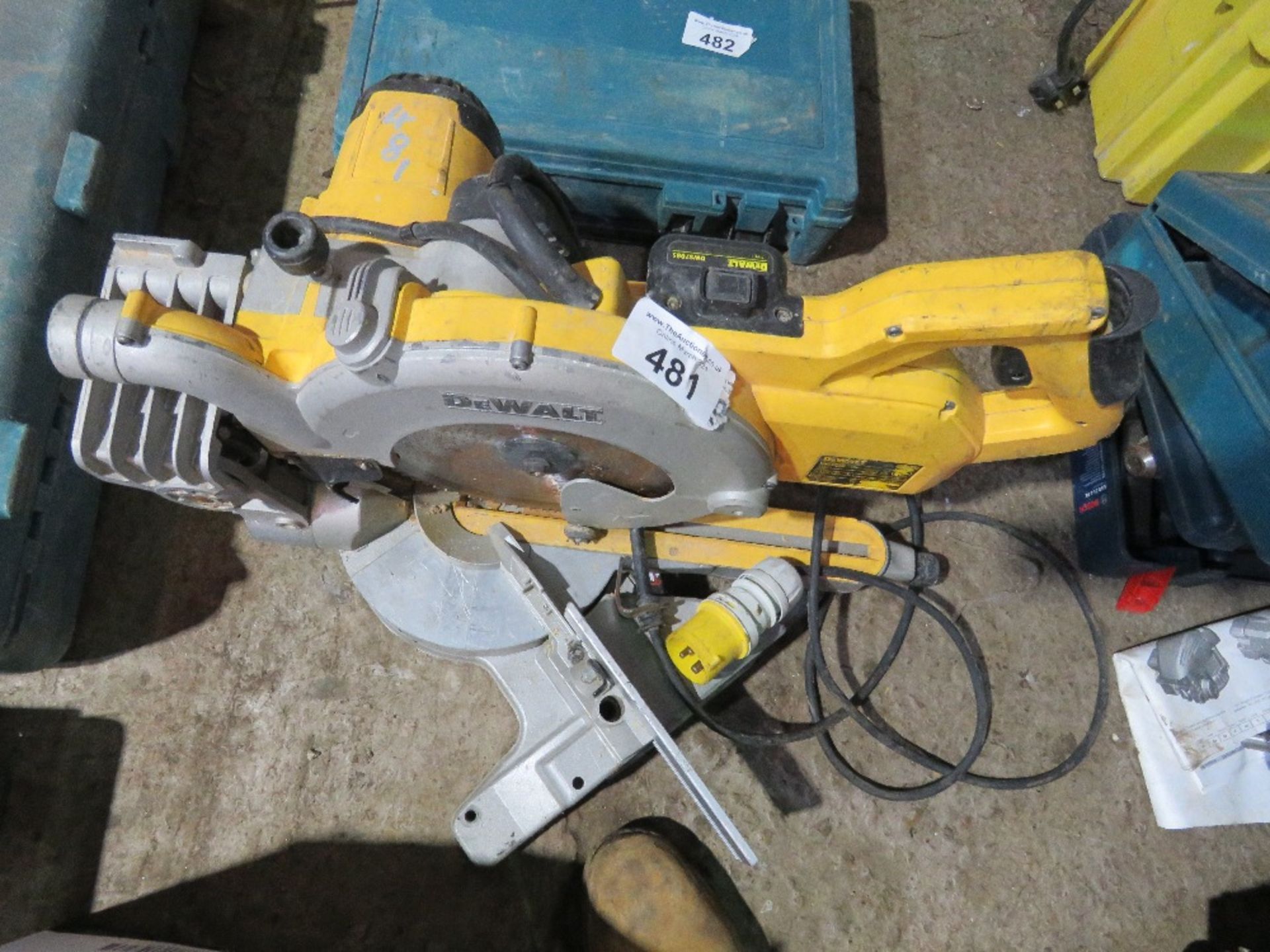 DEWALT 110VOLT MITRE SAW. SOURCED FROM LOCAL DEPOT CLOSURE.