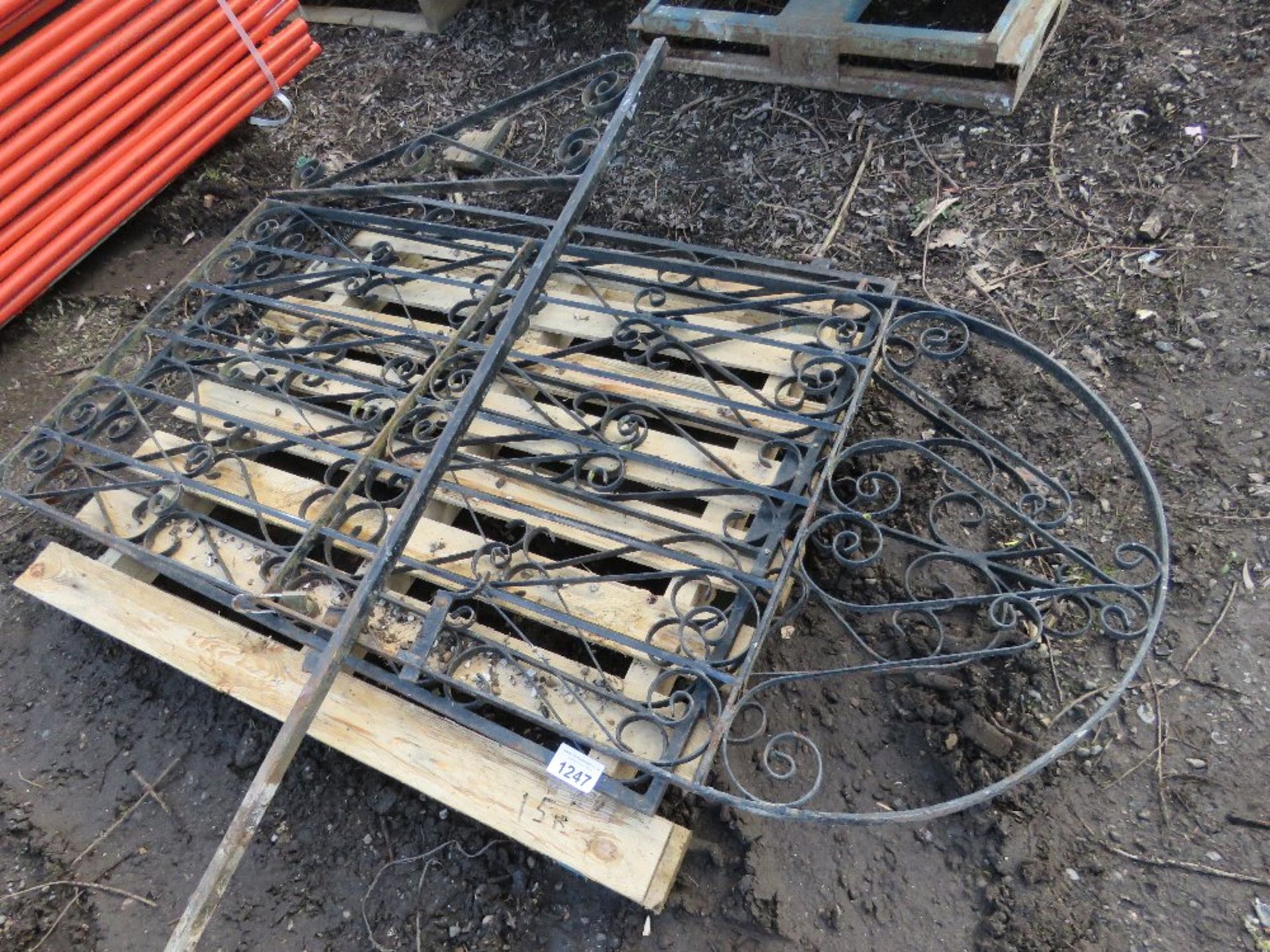 ORNATE WROUGH IRON GATE WITH SIDE PANEL.....THIS LOT IS SOLD UNDER THE AUCTIONEERS MARGIN SCHEME, TH