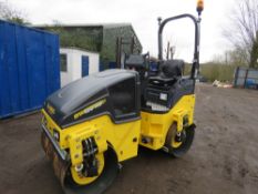 BOMAG 120AD-5 DOUBLE DRUM ROLLER YEAR 2023 BUILD, UNUSED, 1.6 HOURS. SN:961880781857. WHEN TESTED WA
