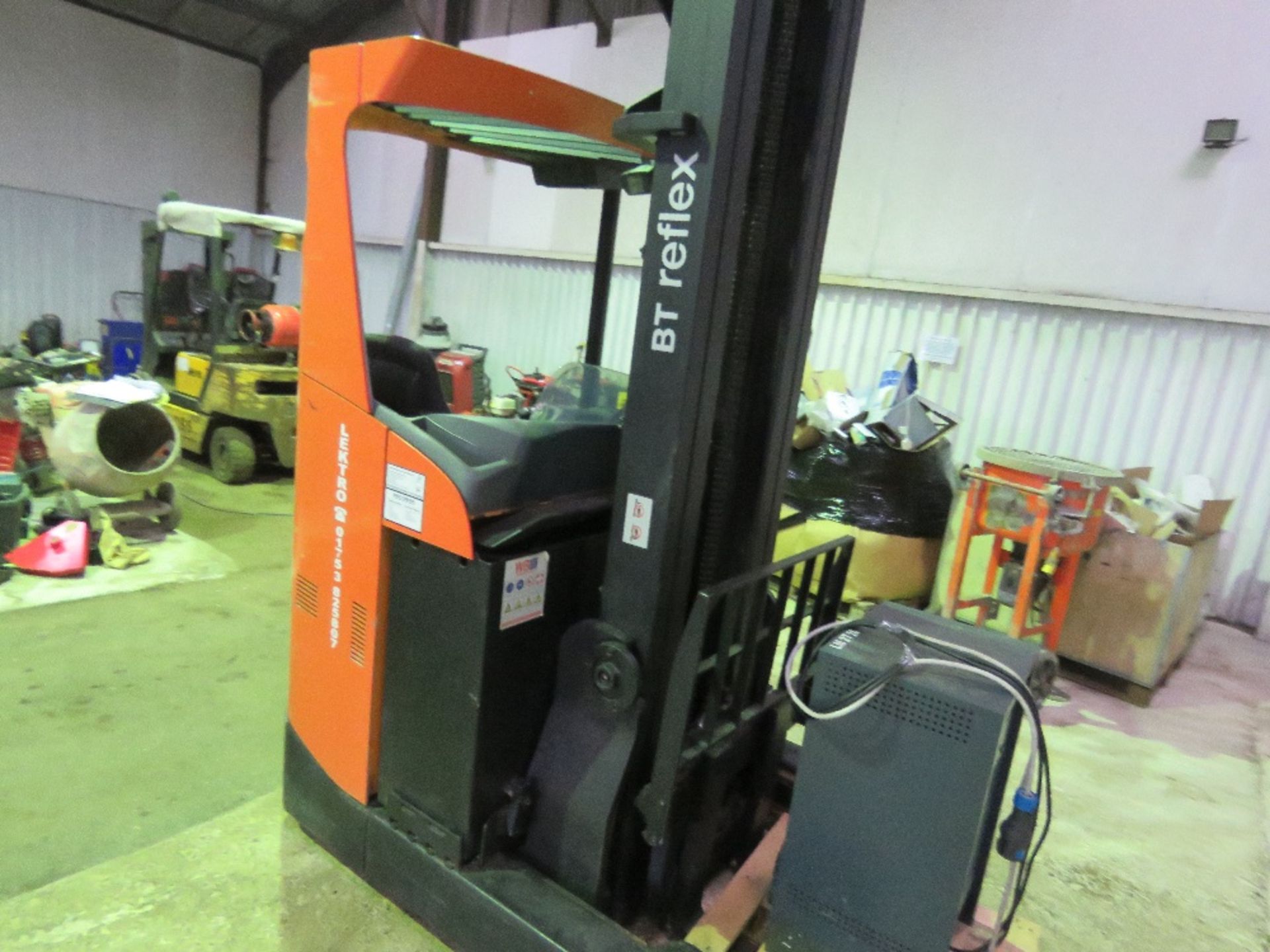 BT REFLEX BATTERY POWERED REACH TRUCK WITH CHARGER YEAR 2011 BUILD .SOURCED FROM COMPANY LIQUIDATION