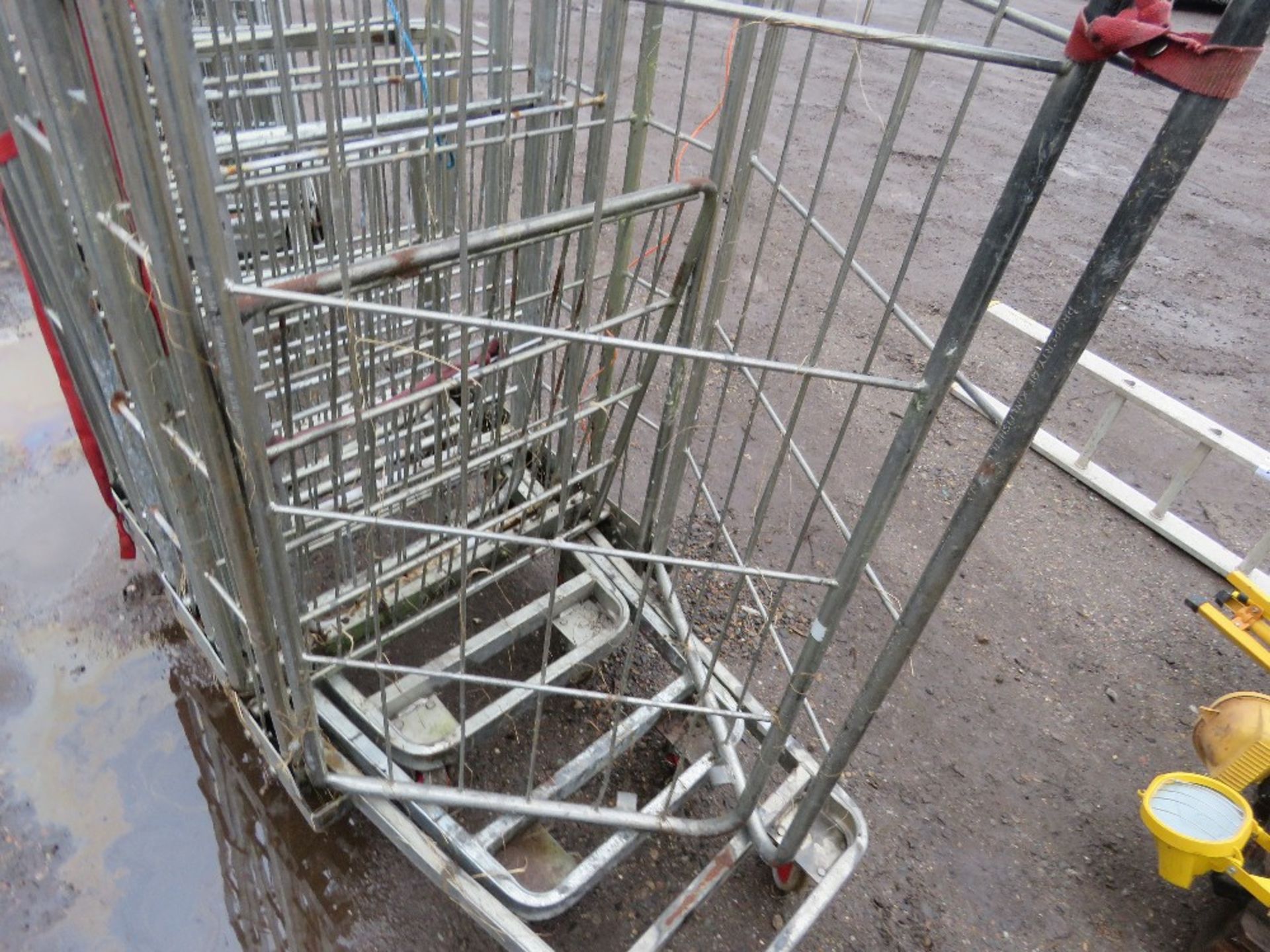 3NO METAL WAREHOUSE TROLLEYS, MESH SIDED.....THIS LOT IS SOLD UNDER THE AUCTIONEERS MARGIN SCHEME, T - Image 2 of 2
