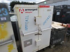 ARMORGARD FOLD OUT FITTINGSTOR CABINET. UNLOCKED. NO KEY. SOURCED FROM COMPANY LIQUIDATION.