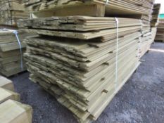 EXTRA LARGE PACK OF TREATED SHIPLAP TIMBER CLADDING BOARDS MIXED 1.4M-1.9M LENGTH X 100MM WIDTH APP
