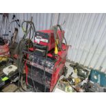 LINCOLN SQUARE WAVE TIG255 WELDER WITH MAGNUM UNIT, 3 PHASE. THIS LOT IS SOLD UNDER THE AUCTIONEE