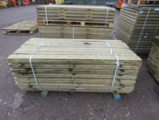 LARGE PACK OF TREATED SHIPLAP FENCE CLADDING TIMBER 1.83M LENGTH X 100MM WIDTH APPROX.