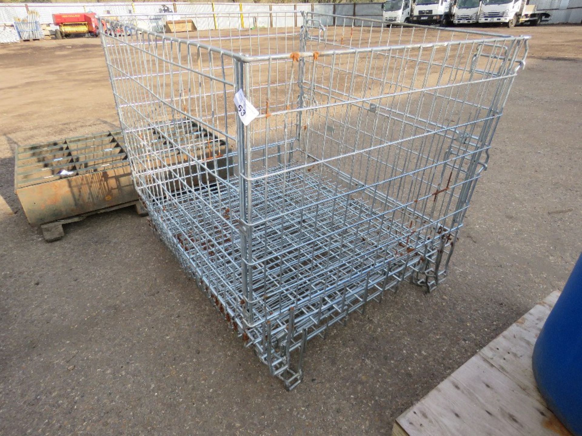 2 X METAL MESH SIDED FOLDING PALLET CAGES.....THIS LOT IS SOLD UNDER THE AUCTIONEERS MARGIN SCHEME, - Image 4 of 4