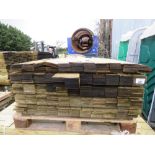 PALLET OF HIT AND MISS TREATED TIMBER CLADDING BOARDS: 0.83M LENGTH X 100MM WIDTH APPROX.