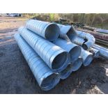 QUANTITY OF STEEL DUCTING TUBES, 14" APPROX DIAMETER.
