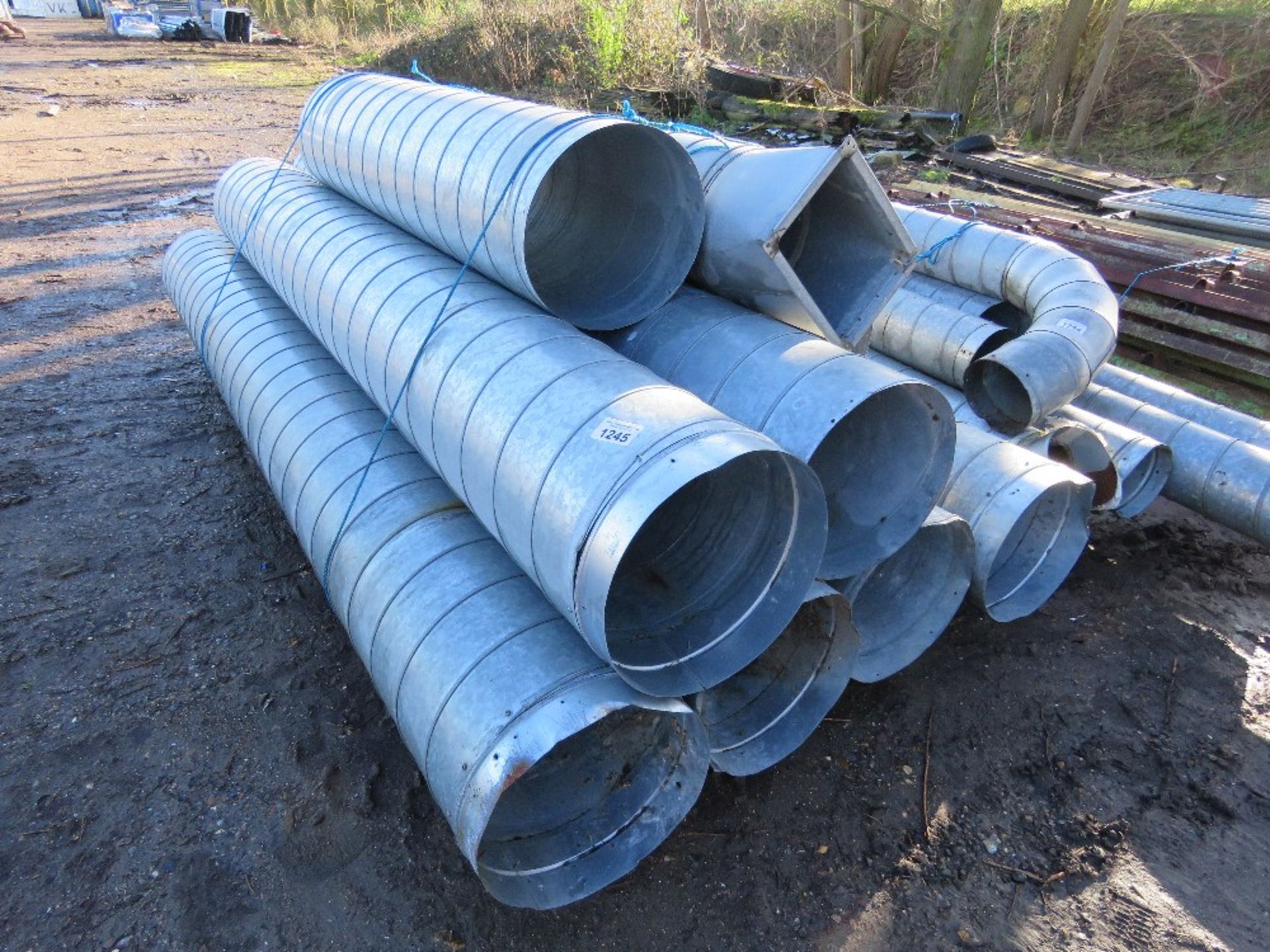 QUANTITY OF STEEL DUCTING TUBES, 14" APPROX DIAMETER.