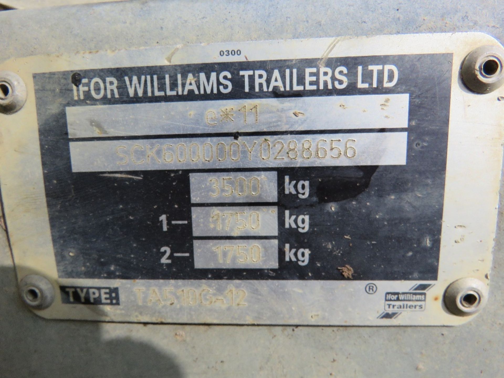 IFOR WILLIAMS TA510G-12 LIVESTOCK TRAILER WITH PARTITIONS AS SHOWN SN:SCK600000Y0288656. SOURCED FRO - Image 4 of 12