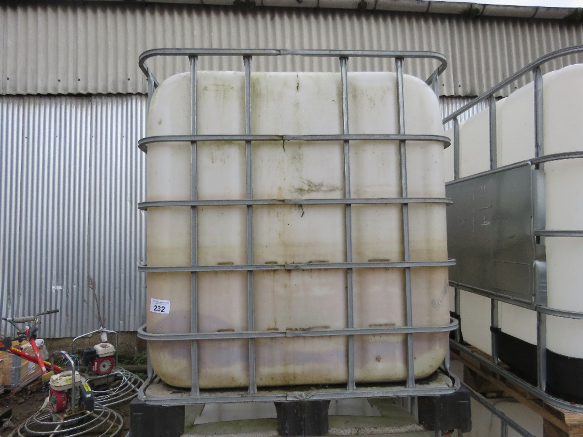 2NO IBC PLASTIC PALLET TANKS. THIS LOT IS SOLD UNDER THE AUCTIONEERS MARGIN SCHEME, THEREFORE NO