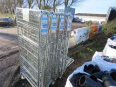 4NO FOLD DOWN WHEELED WAREHOUSE TROLLEYS.. SOURCED FROM COMPANY LIQUIDATION.