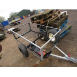 SMALL SIZED TRAILER CHASSIS, IDEAL FOR GARDEN TRACTOR.....THIS LOT IS SOLD UNDER THE AUCTIONEERS MAR