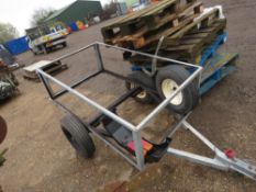 SMALL SIZED TRAILER CHASSIS, IDEAL FOR GARDEN TRACTOR.....THIS LOT IS SOLD UNDER THE AUCTIONEERS MAR