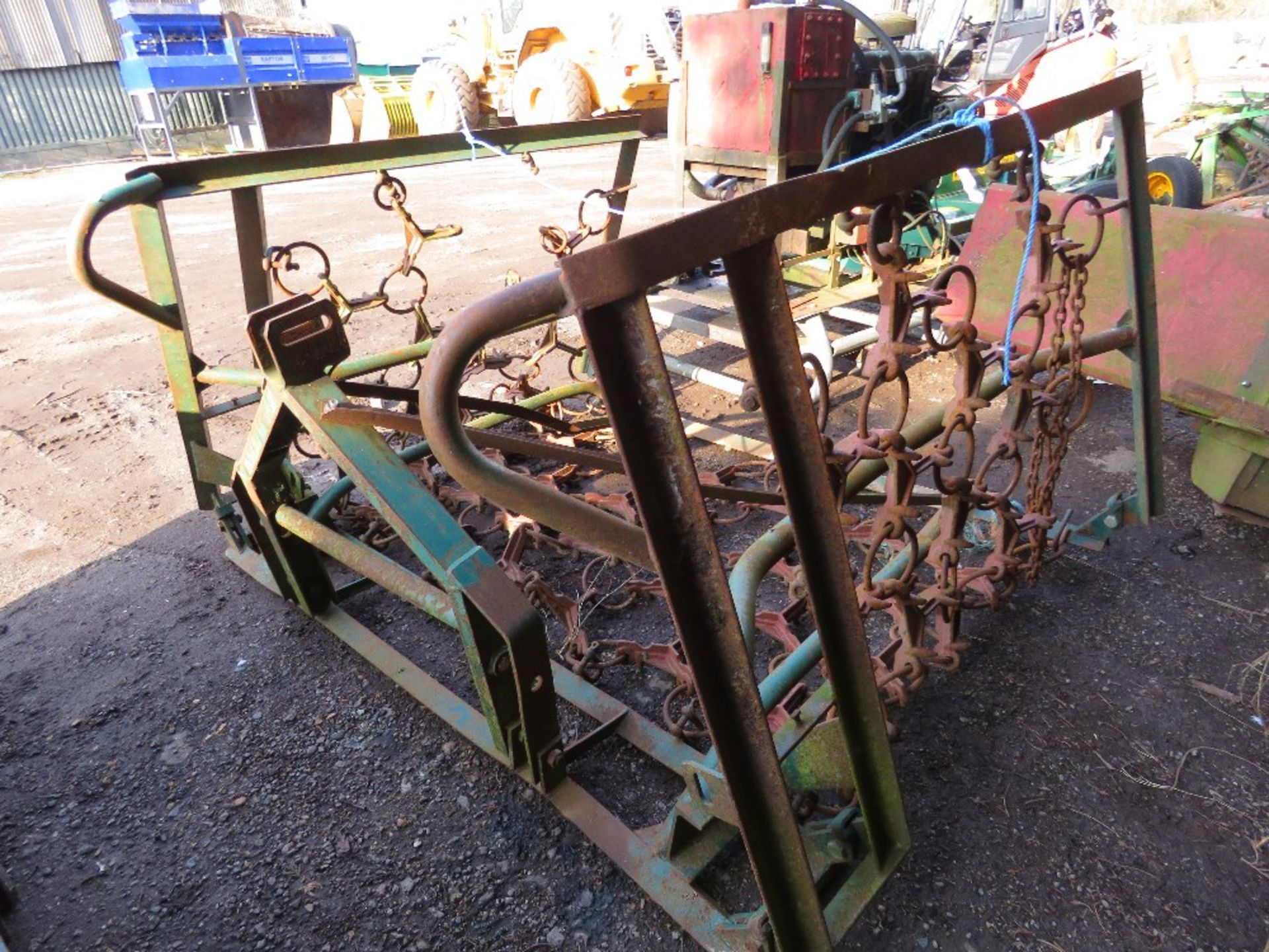 FOLDING FRASS HARROW SET, TRACTOR MOUNTED, 12FT WIDTH APPROX. - Image 6 of 6