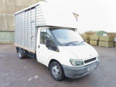 FORD TRANSIT TWIN WHEEL HORSE BOX REG: MOT UNTIL 23/11/24 WITH COPY OF V5. PREVIOUS INSURANCE