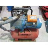 240VOLT WATER PUMP WITH PRESSURE VESSEL. THIS LOT IS SOLD UNDER THE AUCTIONEERS MARGIN SCHEME, TH