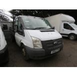 FORD TRANSIT TIPPER TRUCK REG:DX63 PYZ. WITH V5. MOT UNTIL 19/05/24. SOURCED FROM COMPANY LIQUIDATIO