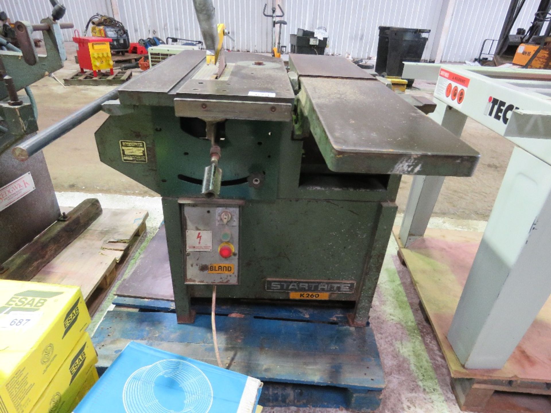 STARTRITE K260 3 PHASE POWERED PLANER THICKNESSER WITH SAWBENCH ATTACHED. - Image 2 of 8