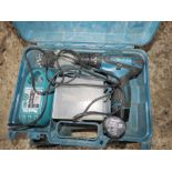 MAKITA BATTERY DRILL PLUS A 11OVOLY HITACHI JIGSAW.....THIS LOT IS SOLD UNDER THE AUCTIONEERS MARGIN