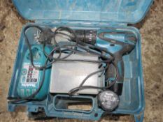 MAKITA BATTERY DRILL PLUS A 11OVOLY HITACHI JIGSAW.....THIS LOT IS SOLD UNDER THE AUCTIONEERS MARGIN