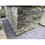 LARGE PACK OF TREATED FEATHER EDGE FENCE CLADDING TIMBER BOARDS. 1.65M LENGTH X 100MM WIDTH APPROX.