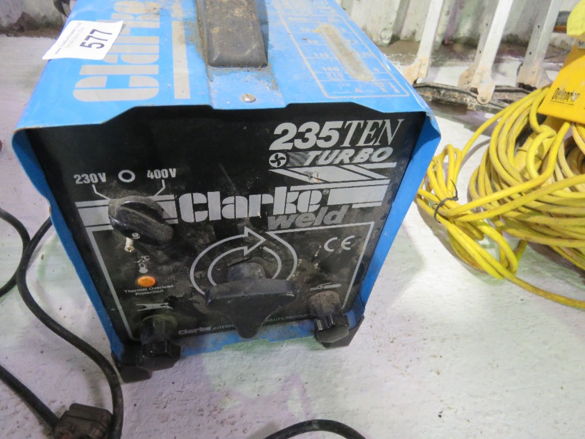 CLARKE 235 TURBO ARC WELDER WITH LEADS. DIRECT FROM LOCAL RETIRING BUILDER. THIS LOT IS SOLD UN - Image 4 of 7