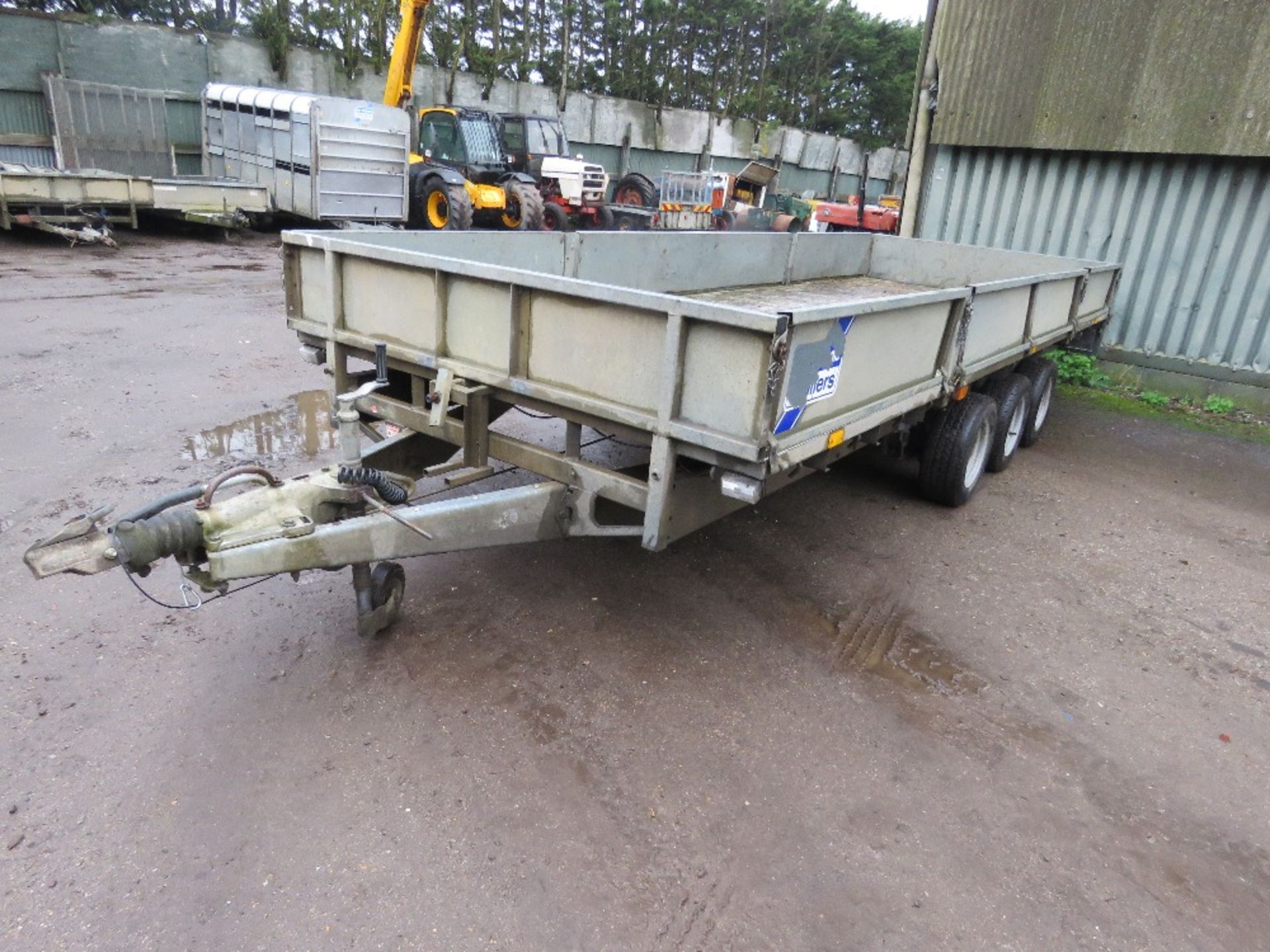 IFOR WILLIAMS LM186G3 TRIAXLED PLANT TRAILER. 18FT LENGTH X 6FT WIDTH WITH SIDES. SN:SCK800000C50854