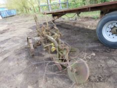 VINTAGE 2 FURROW TRAILED TRACTOR PLOUGH.....THIS LOT IS SOLD UNDER THE AUCTIONEERS MARGIN SCHEME, TH