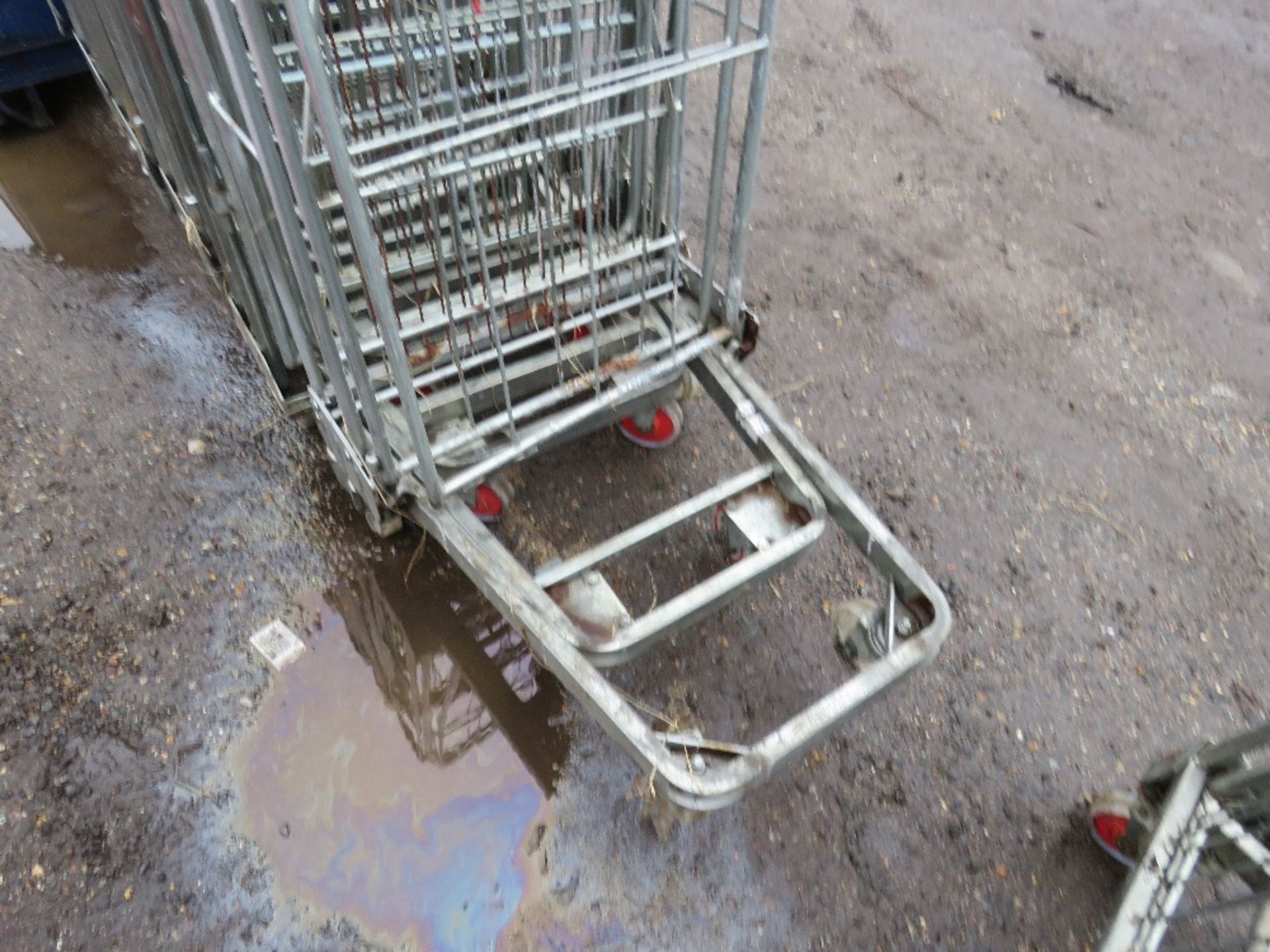 5NO METAL WAREHOUSE TROLLEYS, MESH SIDED.....THIS LOT IS SOLD UNDER THE AUCTIONEERS MARGIN SCHEME, T - Bild 3 aus 3